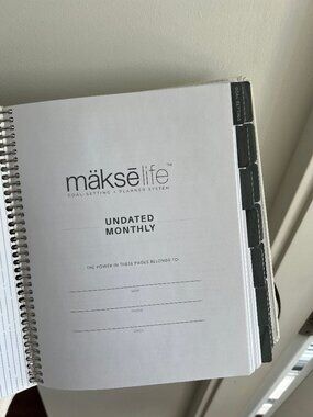 Mäksēlife 12 Month Undated Goal Setting and Monthly Planner